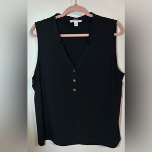 Nine West Black Sleeveless Black Blouse